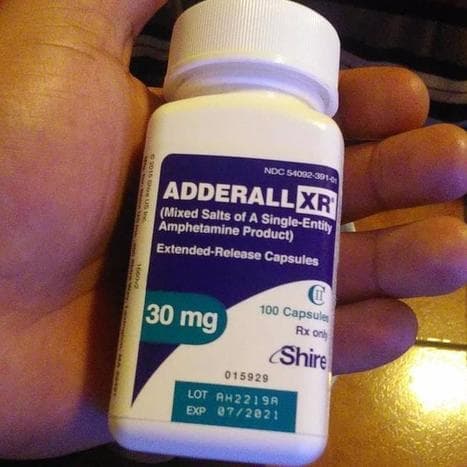 ADDERALL 30MG (Amphetamine) packaging and bottle