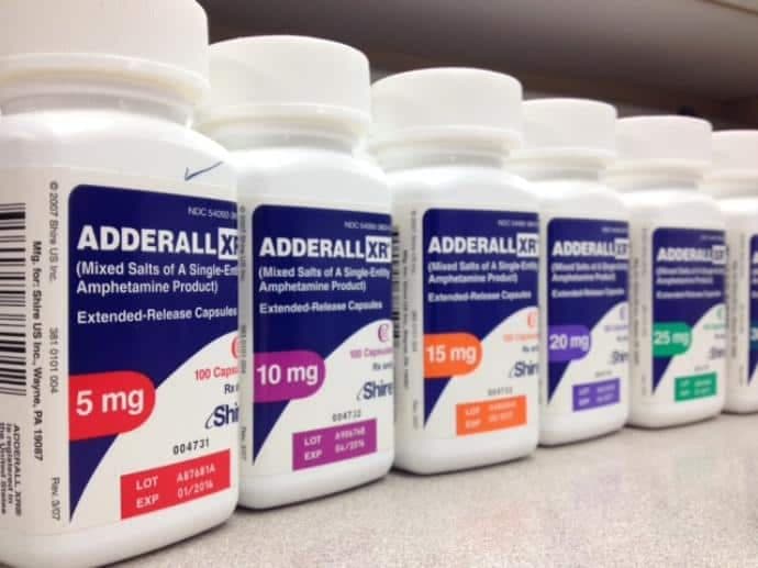 ADDERALL 20MG (Amphetamine) packaging and bottle