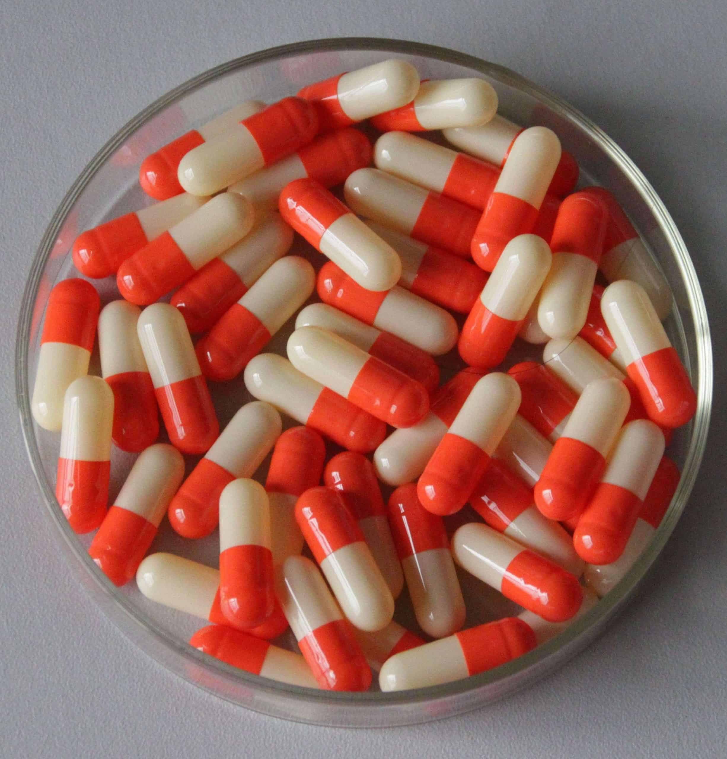 Ampicillin ( Penicillin ) 250 Mg 500 Mg Capsules front view