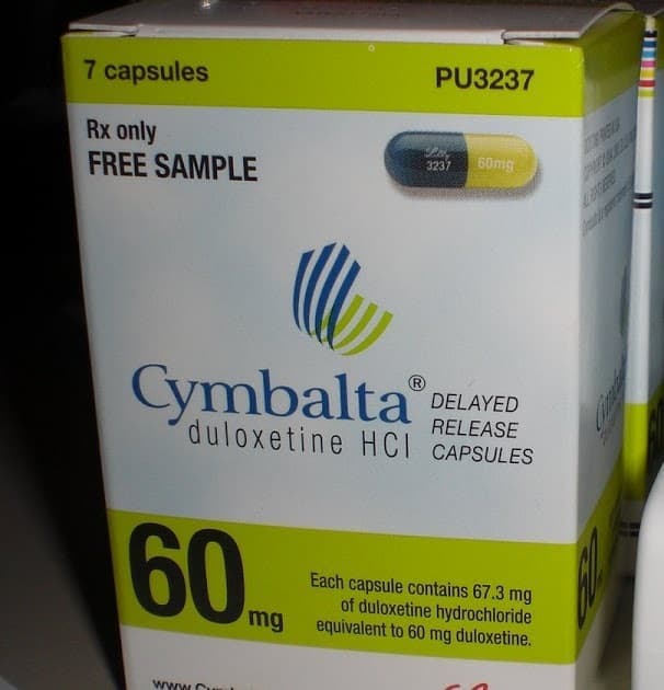 Cymbalta ( Duloxetine ) 60 Mg packaging and bottle