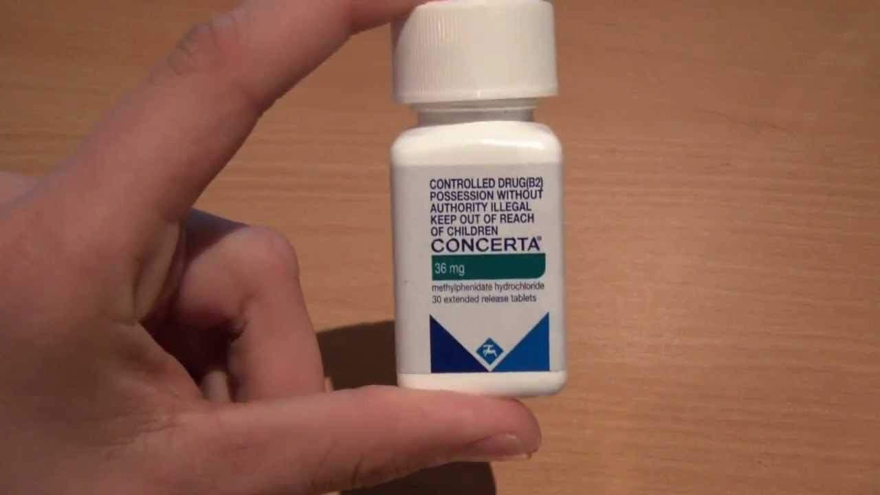 CONCERTA 36MG (Methylphenidate) packaging and bottle