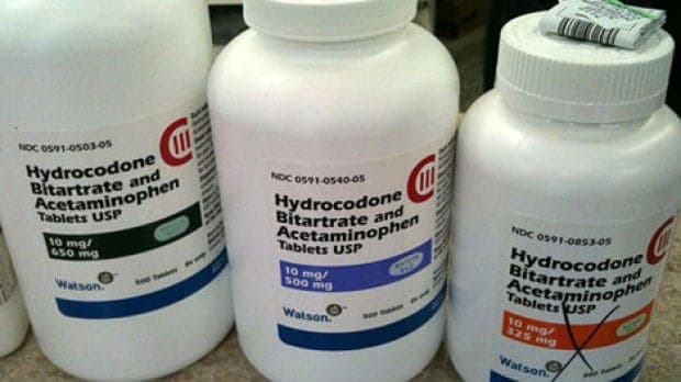 Hydrocodone front label view