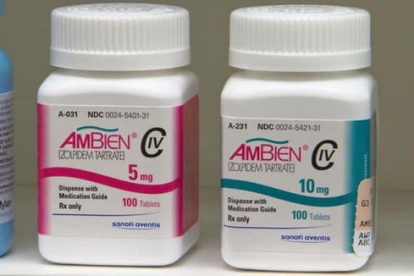 Ambien pharmaceutical product bottle